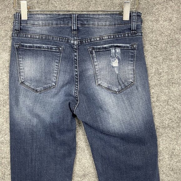 KanCan Jeans Womens 7 27 Blue Distressed Cotton Stretch Denim Style KC11014 - Picture 7 of 16